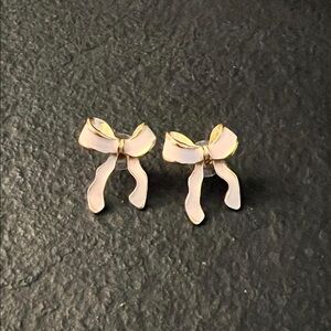 Pale Pink Ribbon Earrings
